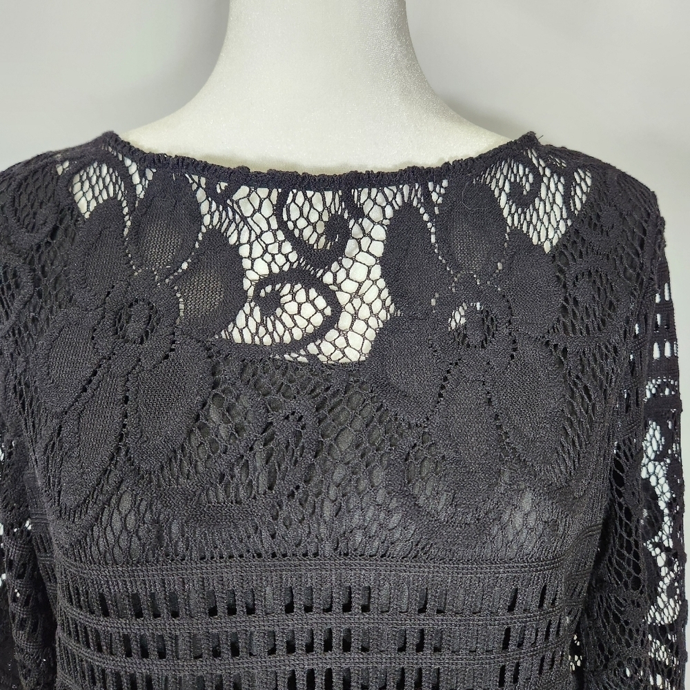 Peck & Peck Black Lace Tunic - Picture 2 of 6